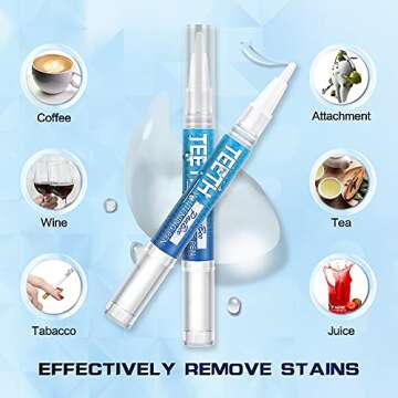 Teeth Whitening Pen, Use Twice a Day Up to 1-6 Shade Whiter in 1-2 Weeks, 4 No Sensitivity Pens, 70+ Whitening Treatments, Effective, Pain Free and Enamel Safe, Easy to Use at Home Travel, Flavourless
