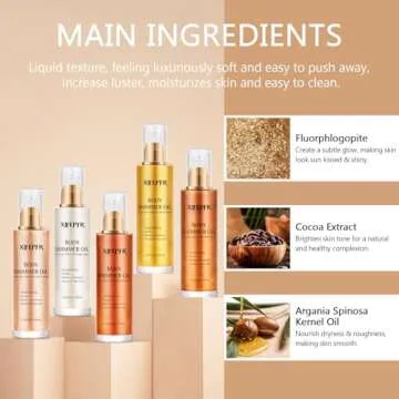 XIFEPFR Body Shimmer Oil for Radiant Skin Glow