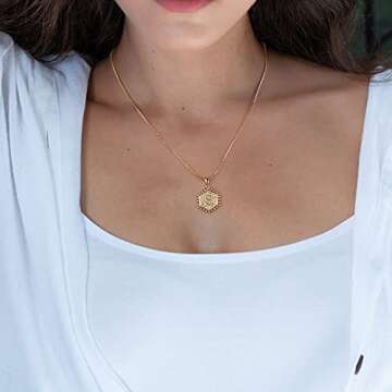 Layered Gold Necklace for Women, 14K Gold Plated Initial Necklaces Paperclip Link Chain Necklaces for Women Dainty Initial A Necklaces for Women Gold Necklace for Women Gold Jewelry for Women