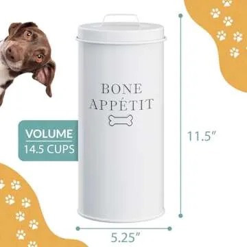 Large Airtight Dog Treat Container | Rustic Design