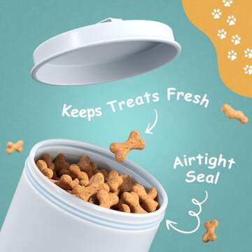 Large Airtight Dog Treat Container | Rustic Design