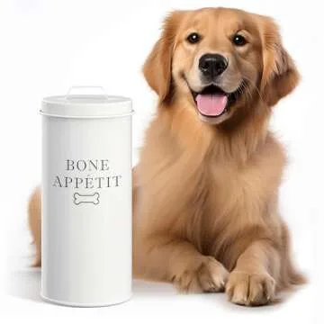 Large Airtight Dog Treat Container | Rustic Design