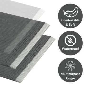 125 Pack 13"x 18" Black Dental Bibs Disposable - Soft and Waterproof Dentist Bibs Napkin for Medical Patients Dental Tray Covers, 3 Ply Disposable Dental Bibs, Tattoo Bibs & Disposable Nail Mats