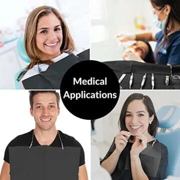 125 Pack 13"x 18" Black Dental Bibs Disposable - Soft and Waterproof Dentist Bibs Napkin for Medical Patients Dental Tray Covers, 3 Ply Disposable Dental Bibs, Tattoo Bibs & Disposable Nail Mats