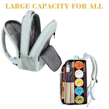 MATEIN Travel Laptop Backpack, Lightweight Anti Theft School Bookbag for Girls Boys and Students wit...