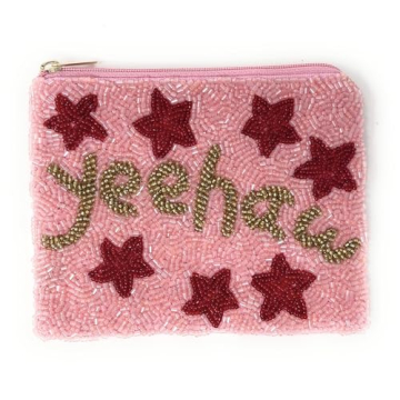 Twine and Love YEEHAW Coin Purse Pouch - Cute Beaded Coin Purse for Her