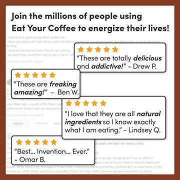 Eat Your Coffee Energy Snack Bar - Variety Pack (KETO Almond, 6 Count)