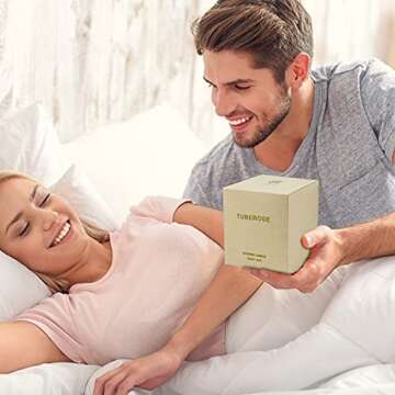 Scented Candles for Home, Tuberose Aromatherapy Candles 7.8oz 50 Hours Burn, Soy Wax Organic Candle Jar Candles for Birthday, Candles Gifts for Women, Relaxation & Stress Relief