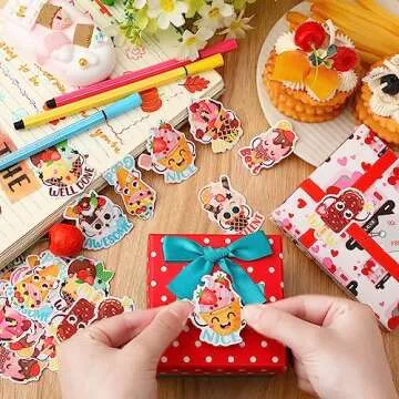 300 Pcs Scratch and Sniff Sticker for Kids Smelly Scented Motivational Stickers Reward Stickers Teacher Stickers Incentive Positive Stickers for Student Classroom Chart School Supplies (Ice Cream)