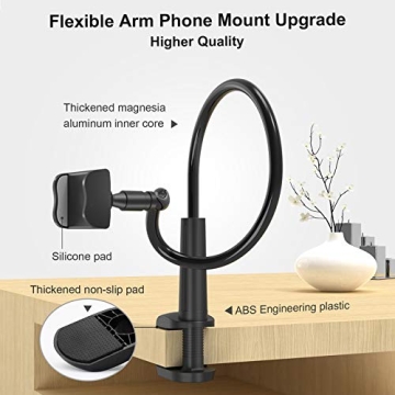 SHAWE Gooseneck Phone Holder - Flexible & Adjustable Clamp