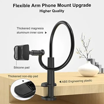 SHAWE Gooseneck Phone Holder - Flexible & Adjustable Clamp