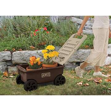 AMES Lawn Buddy Cart with Seat and Storage