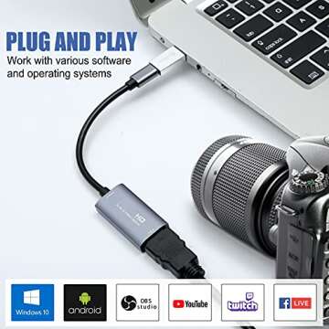 Guermok HDMI Video Capture Card 1080P 60FPS Streaming