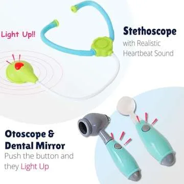 Dreamy Accessories Personalized Doctor Kit for Kids - Realistic Doctor Playset for Kids - Doctor Kit for Toddlers 3-5 Years Old