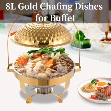 8.5Qt Stainless Steel Buffet Chafing Dishes Set of 4