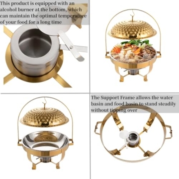 8.5Qt Stainless Steel Buffet Chafing Dishes Set of 4