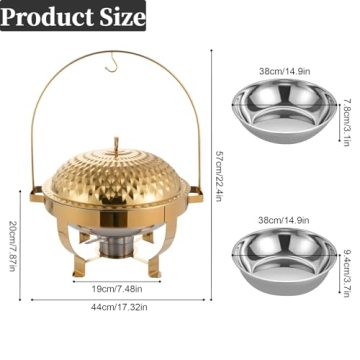 8.5Qt Stainless Steel Buffet Chafing Dishes Set of 4