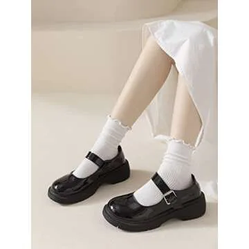 ACCFOD White Ruffle Socks for Women, Cute Frilly Ankle Socks Quarter Crew Socks for Women Girl - White 6 Pair