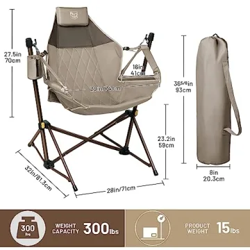 Ultimate Hammock Camping Chair with Adjustable Backrest