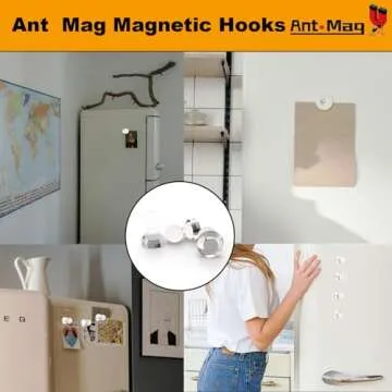 Ant Mag Magnetic Push Pins 48pcs Strong Whtieboard Pins Magnets Perfect Use for Map Fridge Kitchen Home Office Classroom