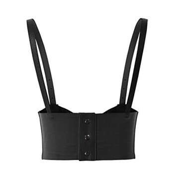 Scarlet Darkness Women Fashion Waist Belt with Suspenders – Elastic Corset Style in Black