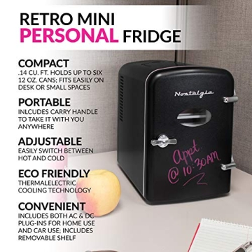 Stylish Nostalgia Mini Fridge Keeps Food Cool and Warm