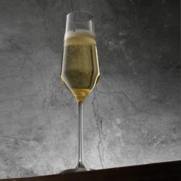 JoyJolt Champagne Flutes Set of 4 Elegant Crystal Glasses