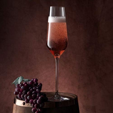 JoyJolt Champagne Flutes Set of 4 Elegant Crystal Glasses