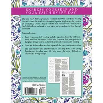 The One Year Bible Expressions NLT (Softcover, Multicolor)