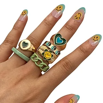 Trendy 17 MILE Chunky Colorful Rings for Everyone
