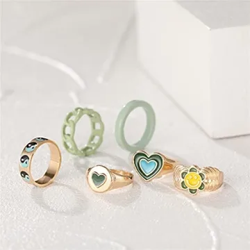 Trendy 17 MILE Chunky Colorful Rings for Everyone