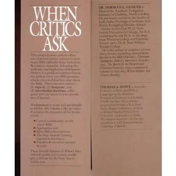 When Critics Ask: Your Guide to Bible Difficulties