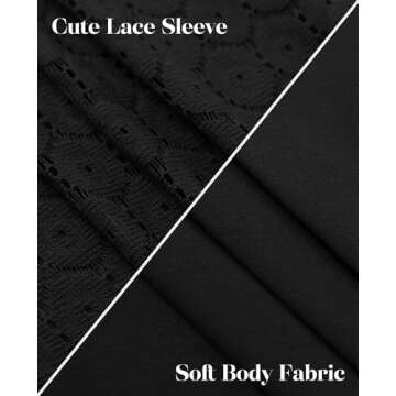 3/4 Length Sleeve Womens Tops V Neck Tunic Tops for Women Loose Fit Dressy Black Blouses Womens Summer Tops XL