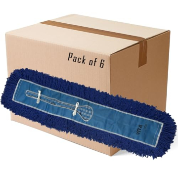 Professional Heavy-Duty Dust Mops - 6 Pack (Blue) - 36 Inch