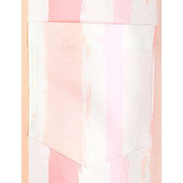 VATPAVE Mens Striped Summer Shirts Casual Button Down Short Sleeve Beach Stylish Untucked Hawaiian Shirts Medium WhitePink Stripes