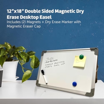 Flipside Magnetic Double-Sided Desktop Easel for All Occasions