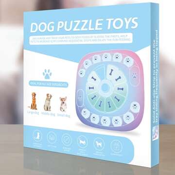 Dog Puzzle Toys, Treat Dispensing Dog Enrichment Toys for IQ Training and Brain Stimulation, Interactive Mentally Stimulating Toys as Gifts for Puppies, Cats, Dogs