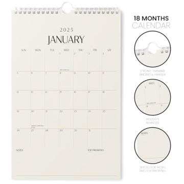 Karto Wall Calendar 2025 Minimalist Planning Tool for Every Space