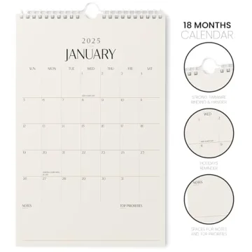 Karto Wall Calendar 2025 Minimalist Planning Tool for Every Space