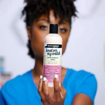 Aunt Jackie's Curls and Coils Knot On My Watch Instant Hair Detangling Therapy for Natural Curls, Coils and Waves, Enriched with Shea Butter, 12 oz