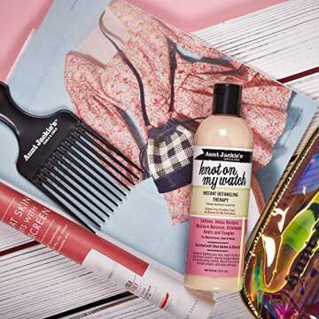 Aunt Jackie's Curls and Coils Knot On My Watch Instant Hair Detangling Therapy for Natural Curls, Coils and Waves, Enriched with Shea Butter, 12 oz