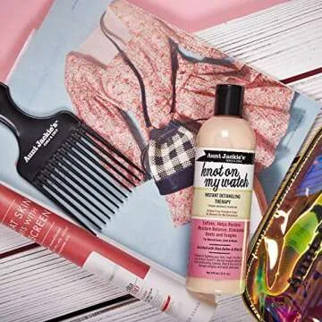 Aunt Jackie's Curls and Coils Knot On My Watch Instant Hair Detangling Therapy for Natural Curls, Coils and Waves, Enriched with Shea Butter, 12 oz