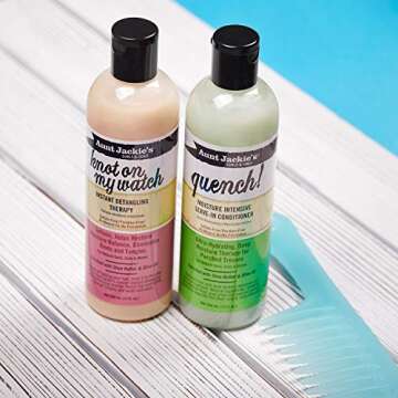 Aunt Jackie's Curls and Coils Knot On My Watch Instant Hair Detangling Therapy for Natural Curls, Coils and Waves, Enriched with Shea Butter, 12 oz