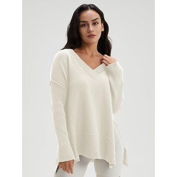 Deep Self Oversized V Neck Sweater Fall 2024 Fashion