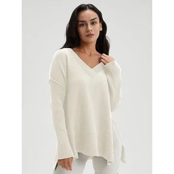 Deep Self Oversized V Neck Sweater Fall 2024 Fashion