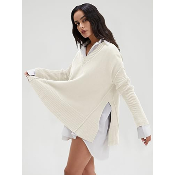 Deep Self Oversized V Neck Sweater Fall 2024 Fashion