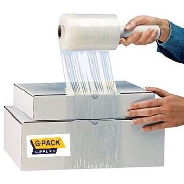 Gpack 5" x 1,000 FT - 80 Gauge Shrink Film. Shrink Mini Wrap with Dispenser, Pallet Wrap, Stretch Film Plastic Wrap for Moving, Industrial Strength Hand Stretch Wrap