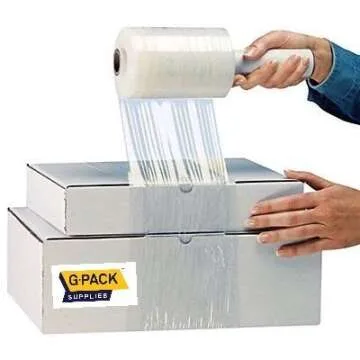 Gpack 5" x 1,000 FT - 80 Gauge Shrink Film. Shrink Mini Wrap with Dispenser, Pallet Wrap, Stretch Film Plastic Wrap for Moving, Industrial Strength Hand Stretch Wrap