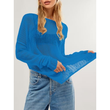 Stylish SuperPrity Crochet Knit Sweater for Summer Wear