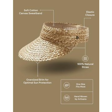 Capri Straw Visor for Women | Sun Protection & Style